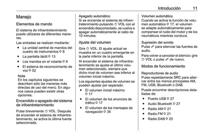 Opel Zafira Manual de infoentretenimiento 2016 - 2019