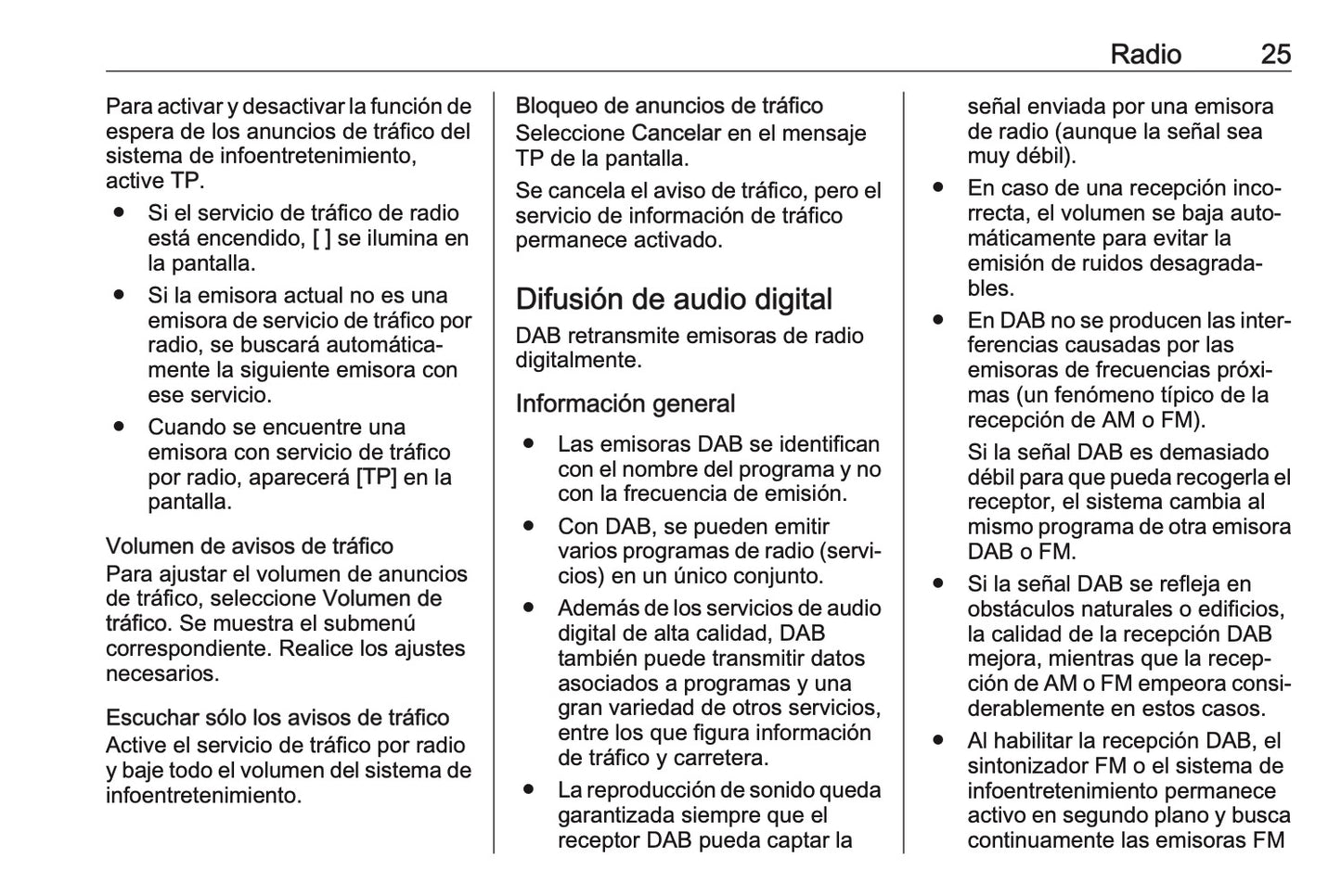 Opel Zafira Manual de infoentretenimiento 2016 - 2019