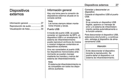 Opel Zafira Manual de infoentretenimiento 2016 - 2019