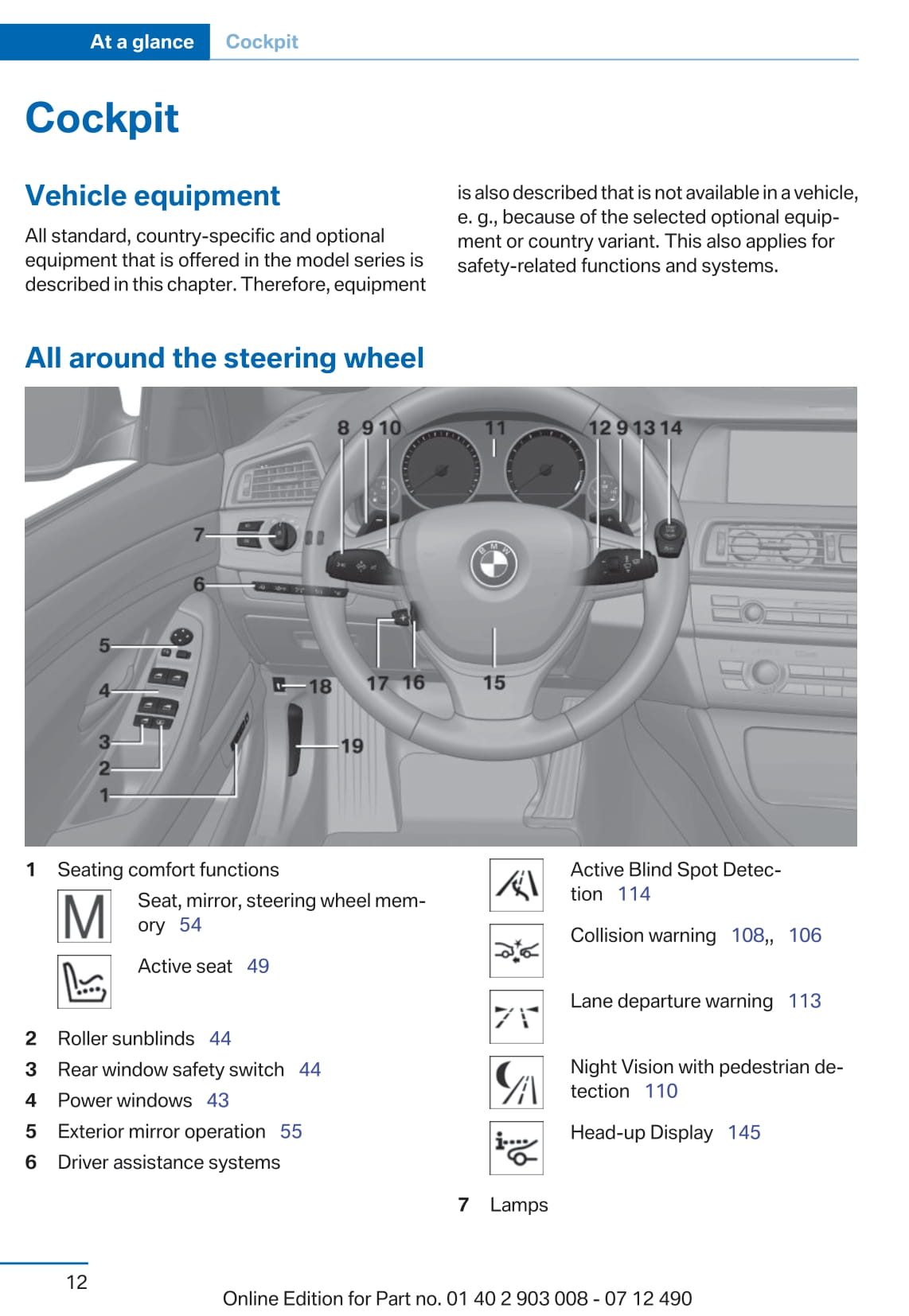 2012 BMW 5 Series Owner's Manual | English