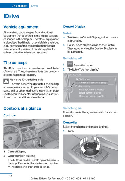 2012 BMW 5 Series Owner's Manual | English