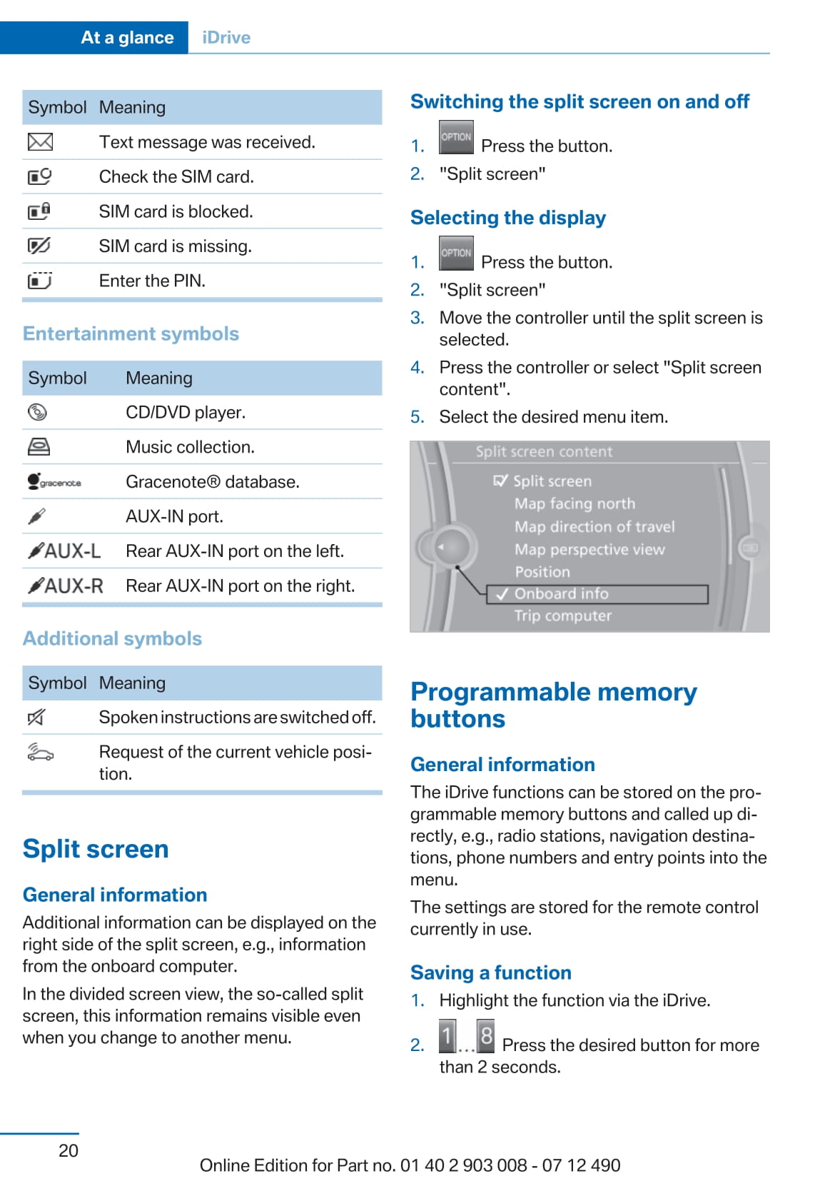 2012 BMW 5 Series Owner's Manual | English