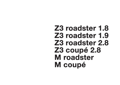 1996-2002 BMW Z3 Manuel du propriétaire | Allemand