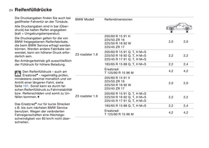 1996-2002 BMW Z3 Manuel du propriétaire | Allemand