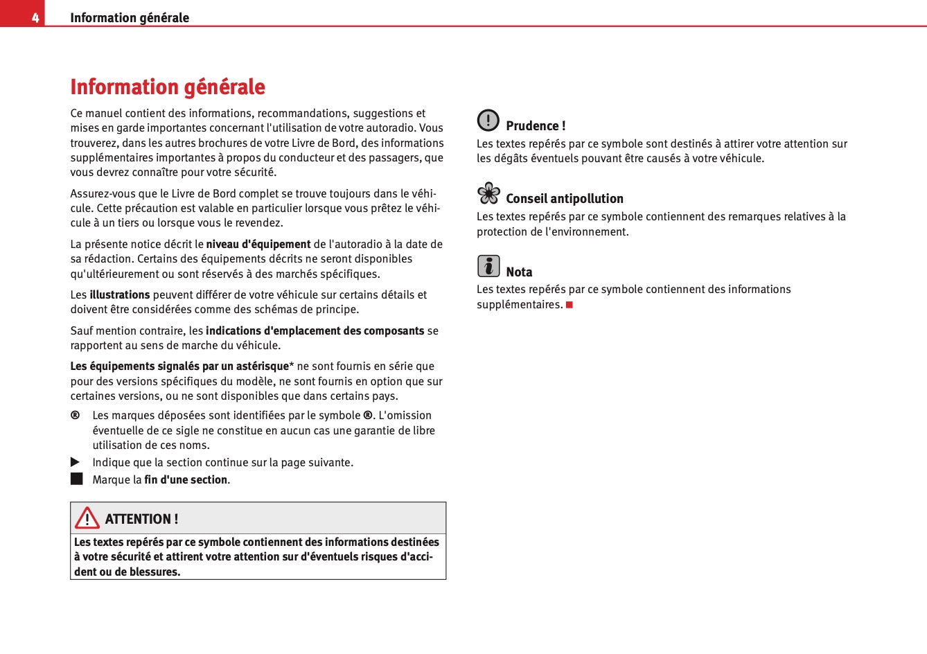 Seat Car Stereo MP3 Guide d’instructions