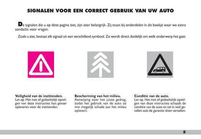 2009-2010 Fiat Doblò Owner's Manual | Dutch