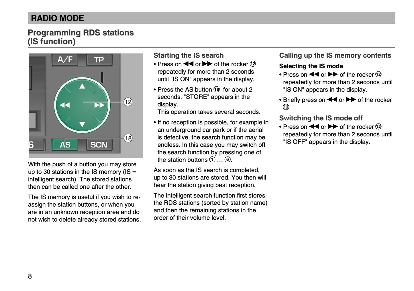 Skoda Radio Symphony Owner's Manual 2003