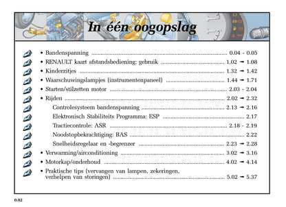 2004-2005 Renault Mégane Owner's Manual | Dutch