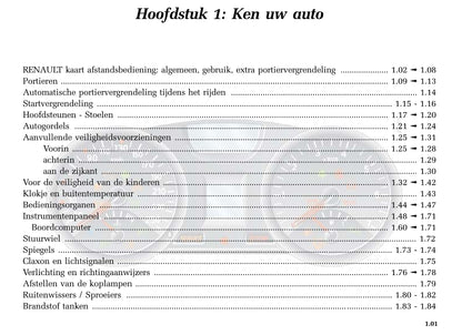 2003-2005 Renault Mégane Manuel du propriétaire | Néerlandais