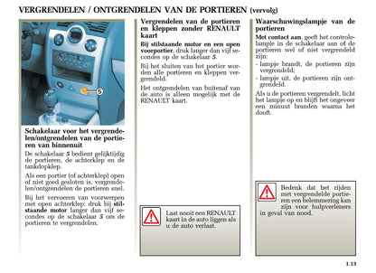 2003-2005 Renault Mégane Manuel du propriétaire | Néerlandais