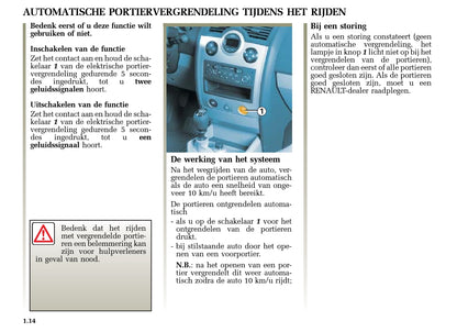 2004-2005 Renault Mégane Owner's Manual | Dutch