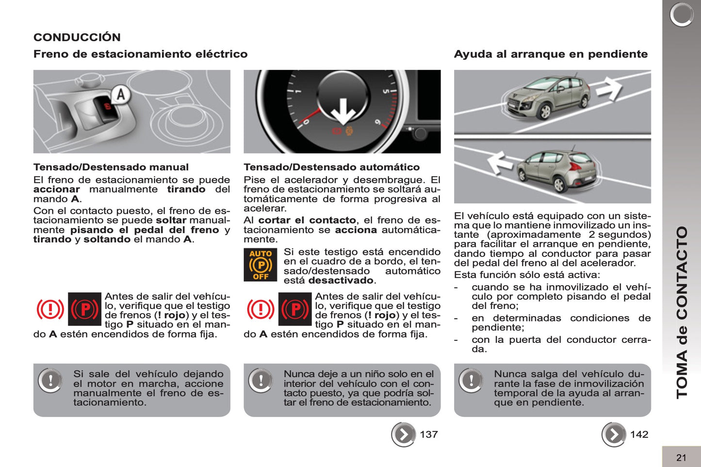 2012-2013 Peugeot 3008 Manuel du propriétaire | Espagnol