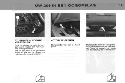 2002-2003 Peugeot 206/206 SW Owner's Manual | Dutch