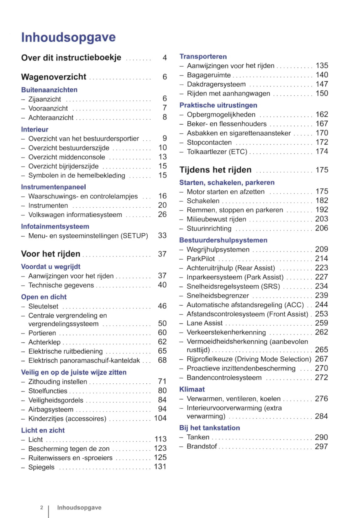 2013-2014 Volkswagen Golf Owner's Manual | Dutch