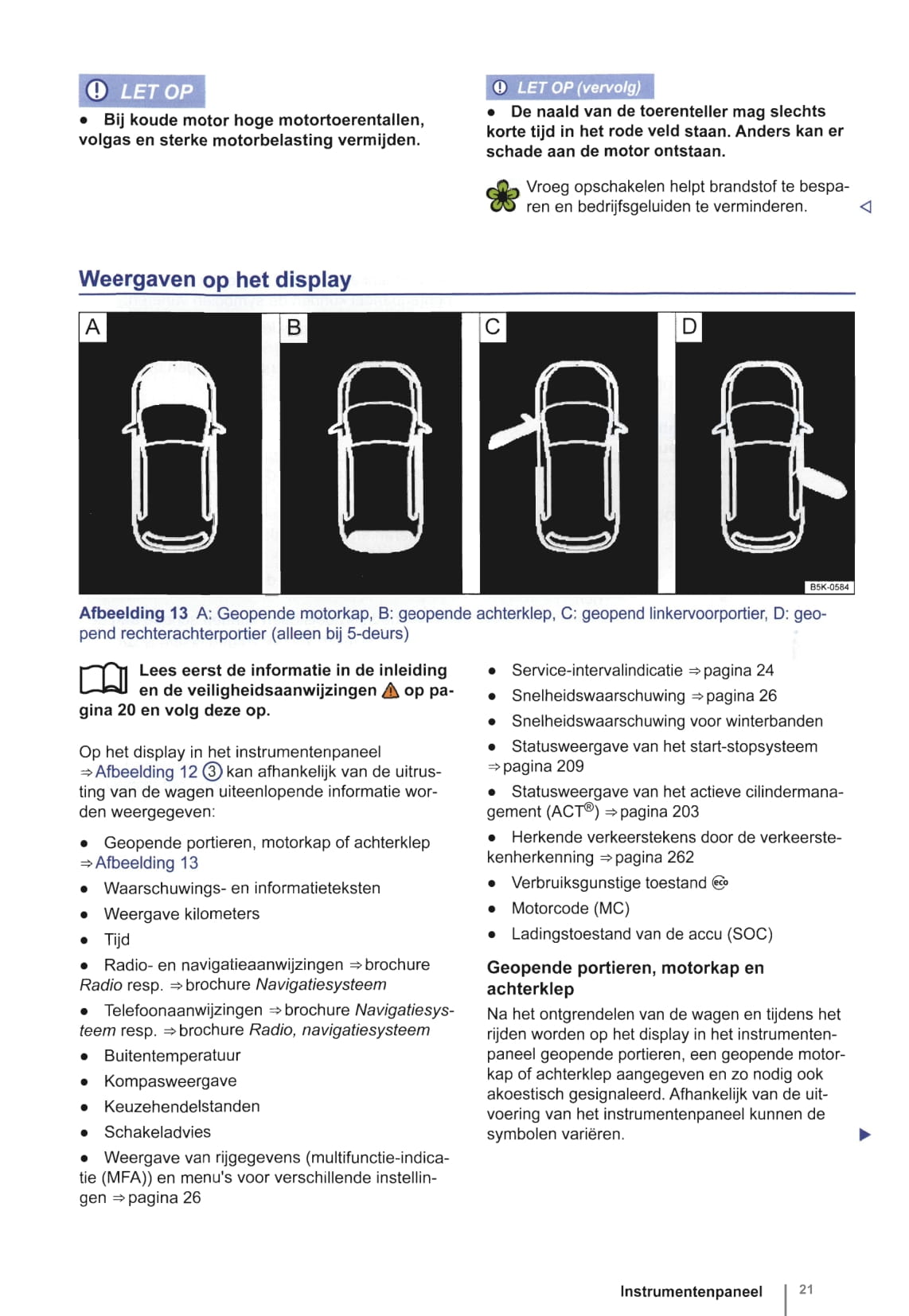 2013-2014 Volkswagen Golf Owner's Manual | Dutch