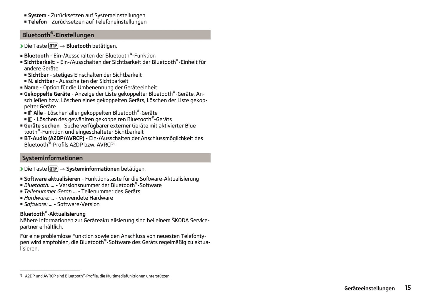 Skoda Radio Swing Infotainment Bedienungsanleitung 2014