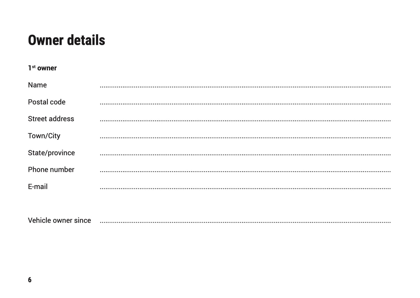 Warranty & Maintenance Owner's Manual