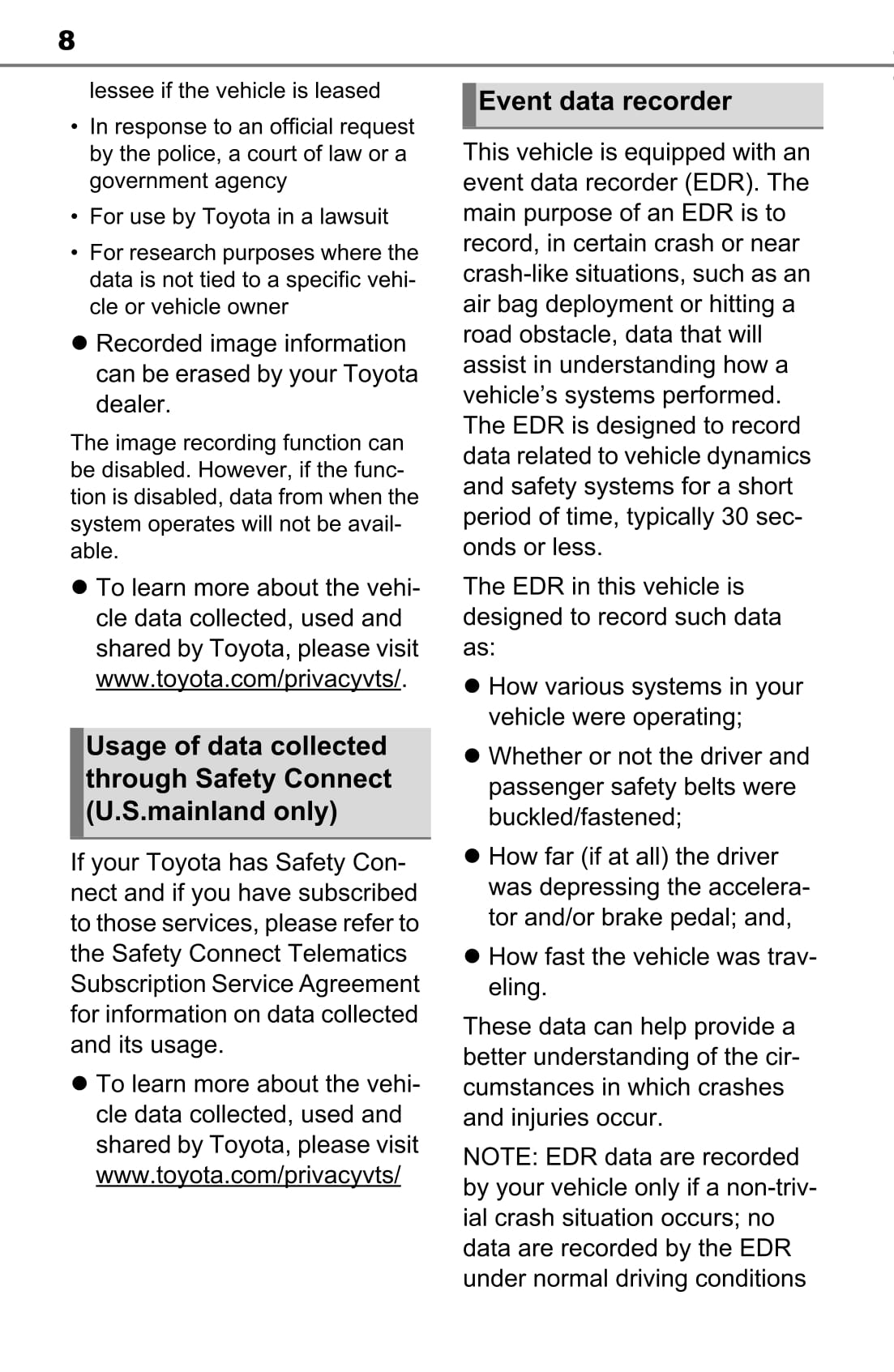 2022 Toyota Sienna Hybrid Owner's Manual | English