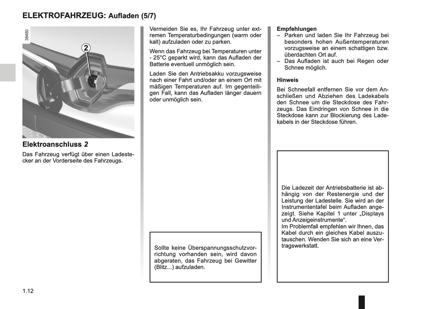 2014-2015 Renault Kangoo Z.E. Owner's Manual | German