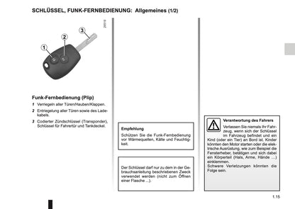 2014-2015 Renault Kangoo Z.E. Owner's Manual | German