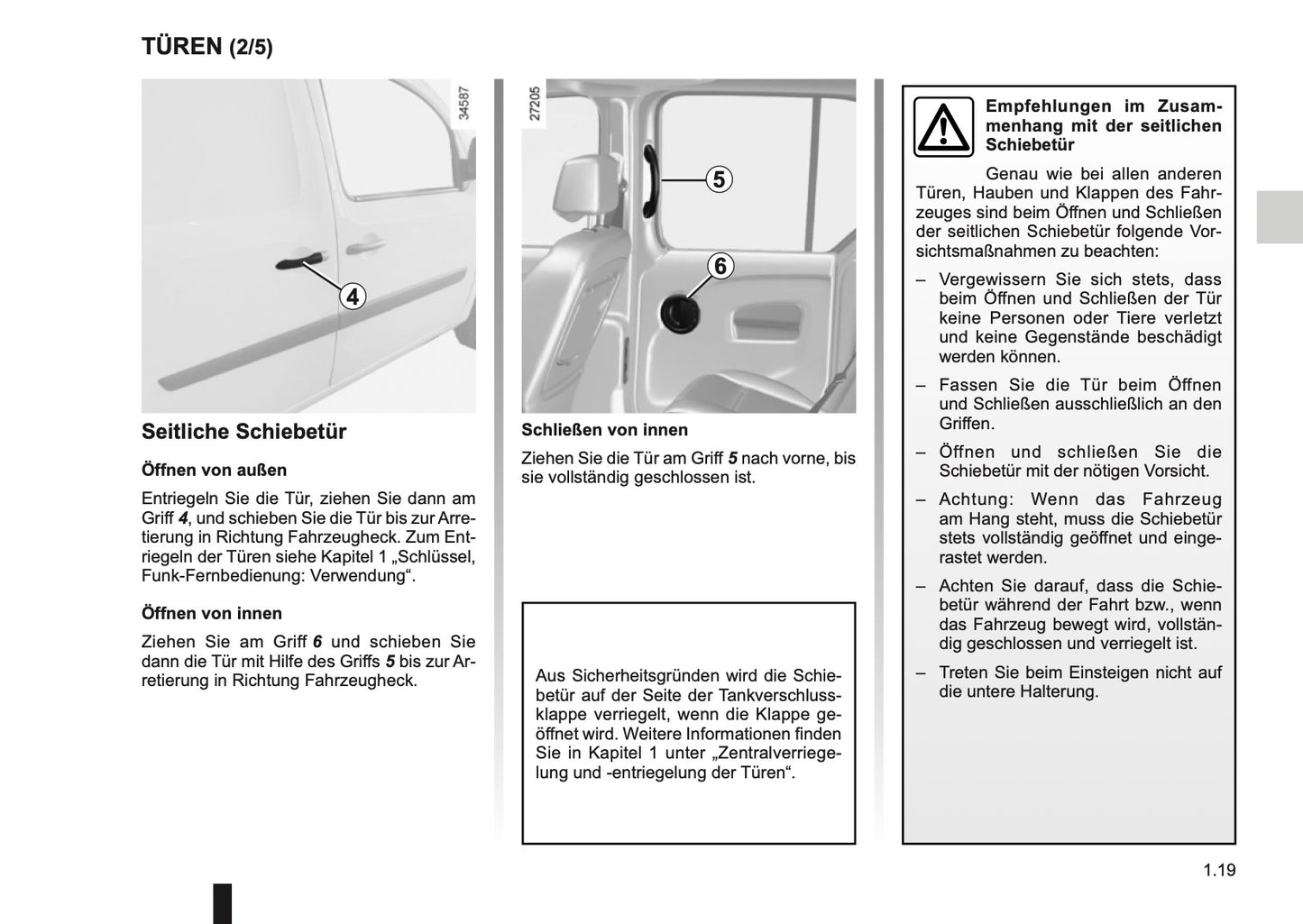 2014-2015 Renault Kangoo Z.E. Owner's Manual | German