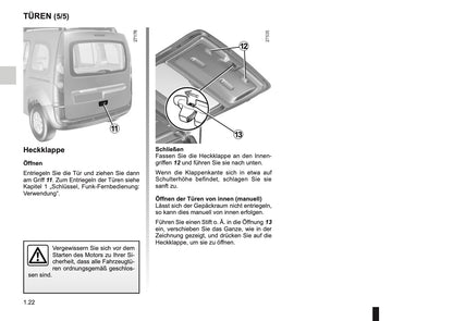 2014-2015 Renault Kangoo Z.E. Owner's Manual | German