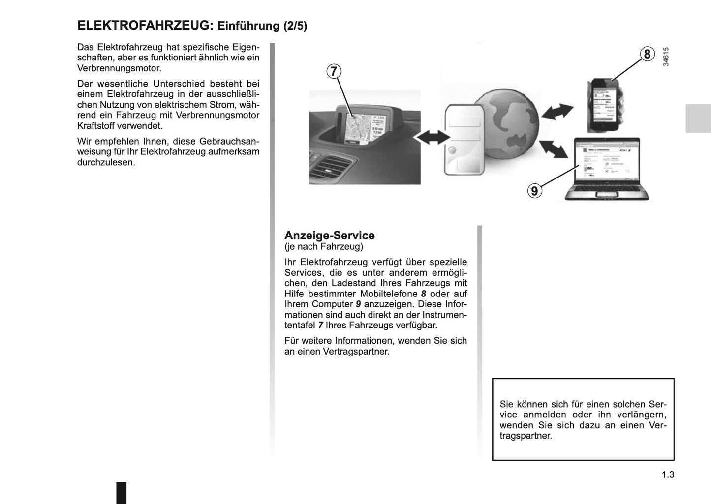 2014-2015 Renault Kangoo Z.E. Owner's Manual | German