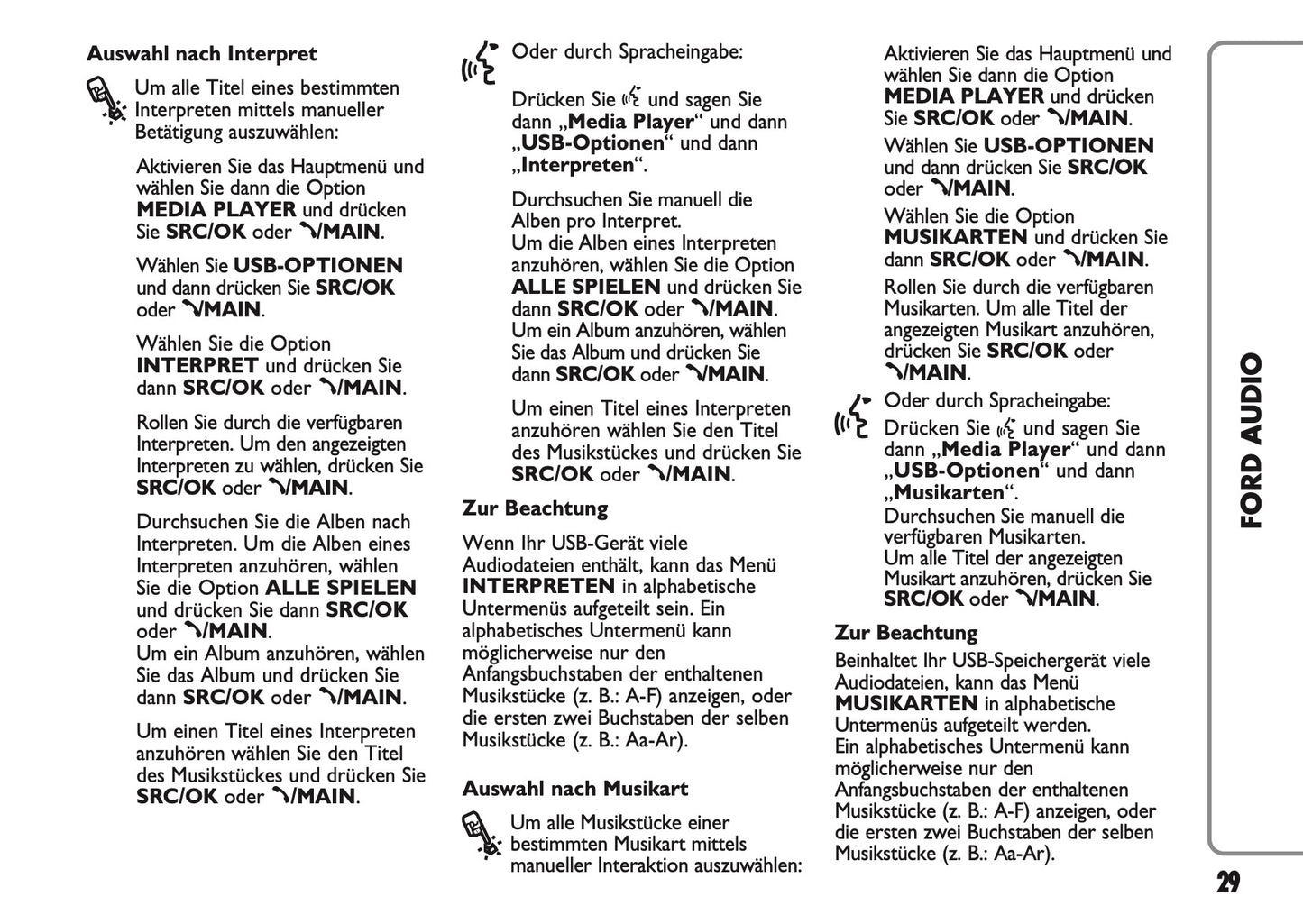 Ford Ka Audio Bedienungsanleitung 2008 - 2018