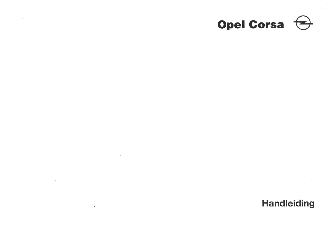 1998-2000 Opel Corsa Manuel du propriétaire | Néerlandais