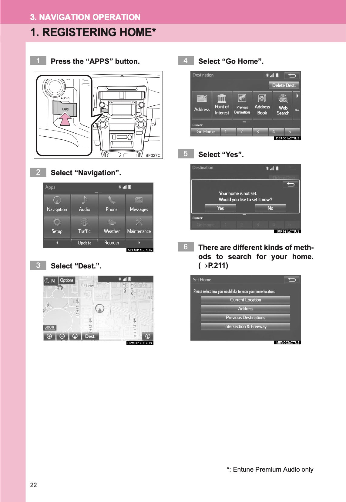 Toyota 4Runner Navigation And Multimedia System Manuel du propriétaire 2013 - 2017