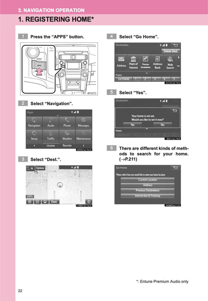 Toyota 4Runner Navigation And Multimedia System Manuel du propriétaire 2013 - 2017