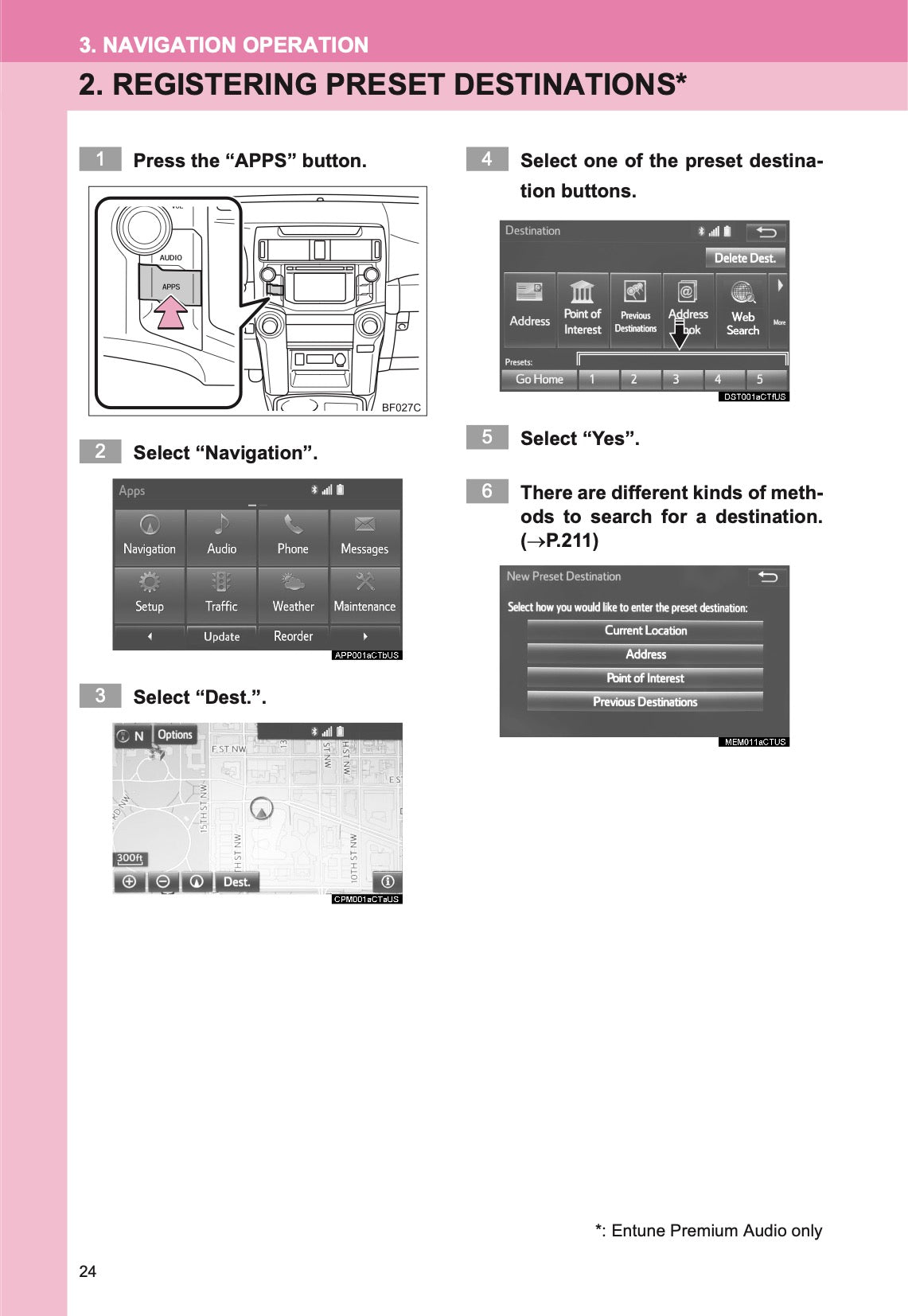 Toyota 4Runner Navigation And Multimedia System Owner's Manual 2013 - 2017