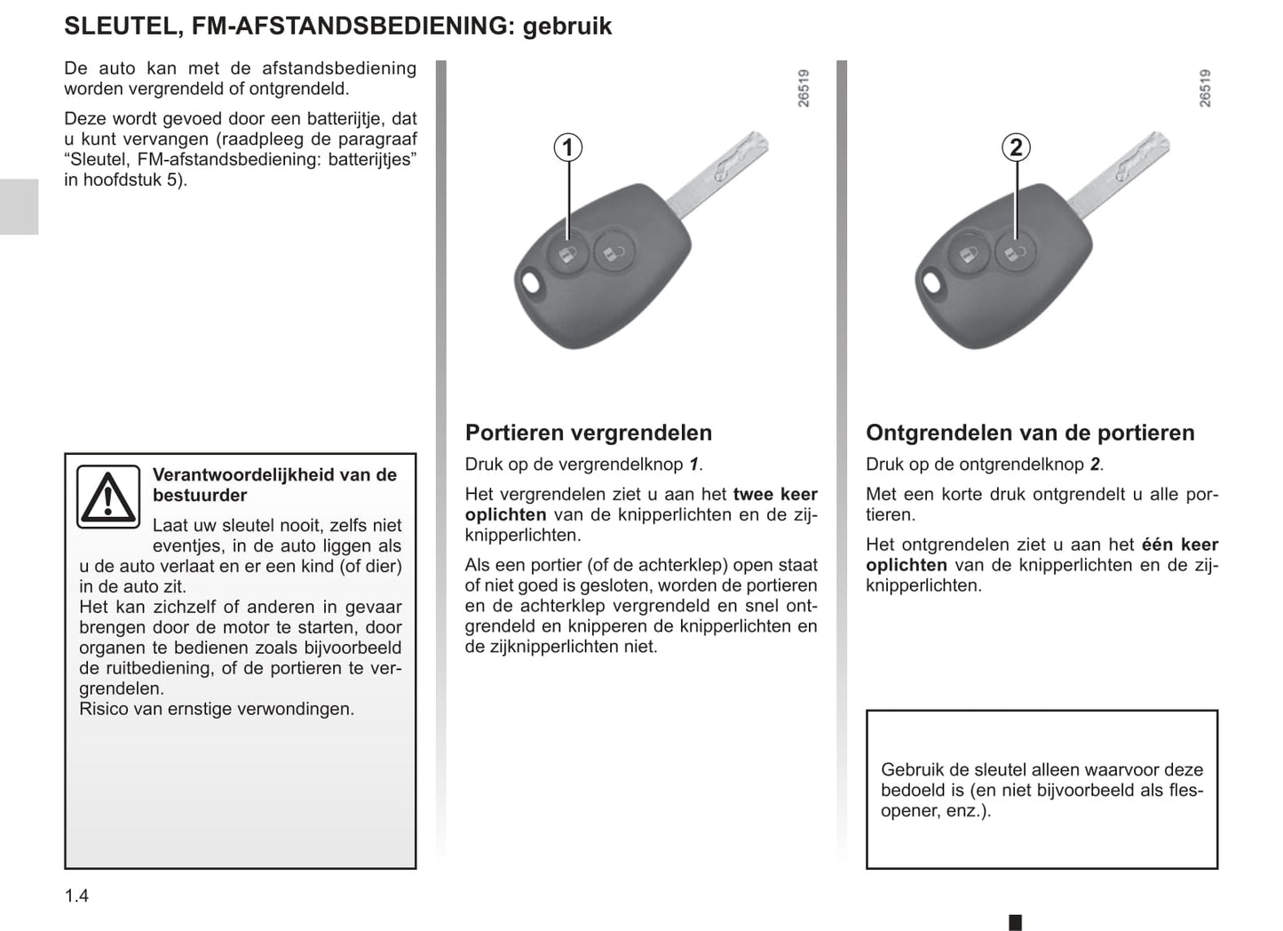 2013-2014 Renault Kangoo Owner's Manual | Dutch