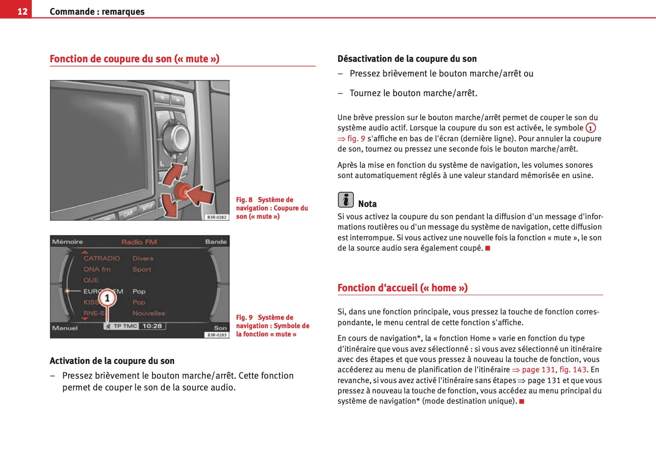 Seat Media System E Guide d'instructions