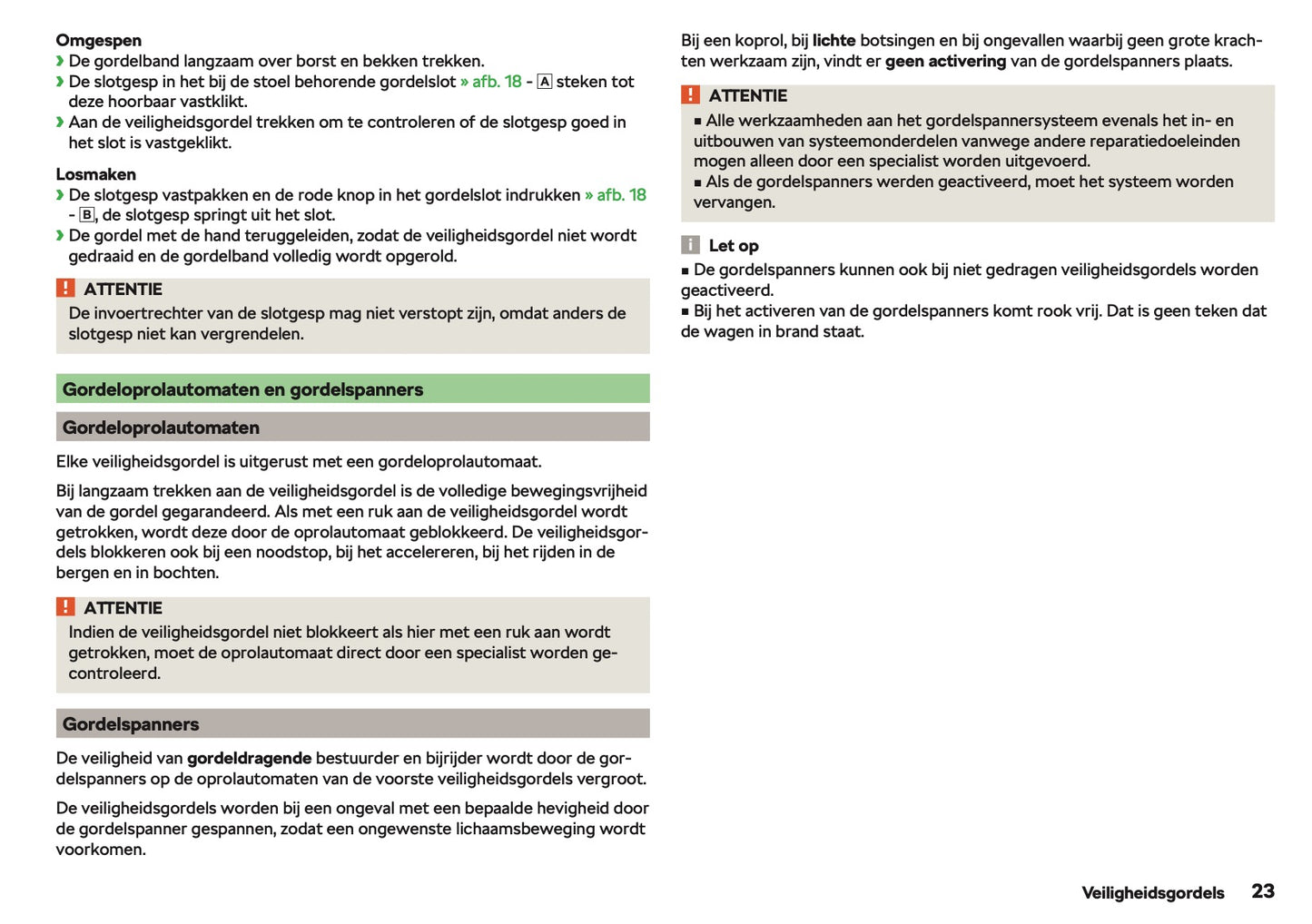 2018-2019 Skoda Fabia Owner's Manual | Dutch