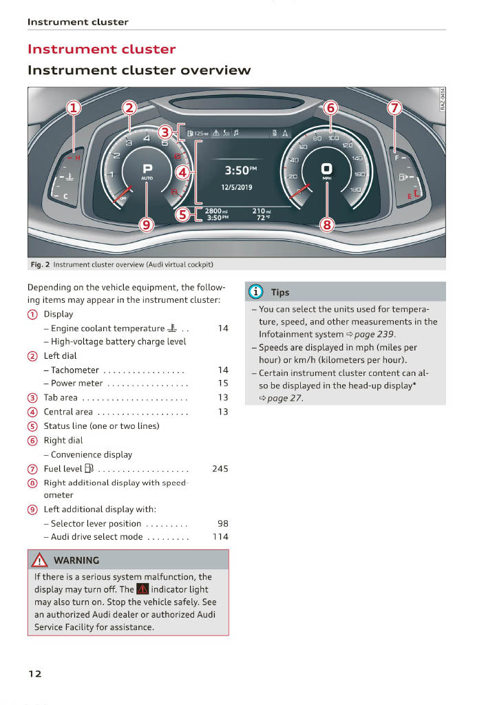 2018-2023 Audi A7 Manuel du propriétaire | Anglais