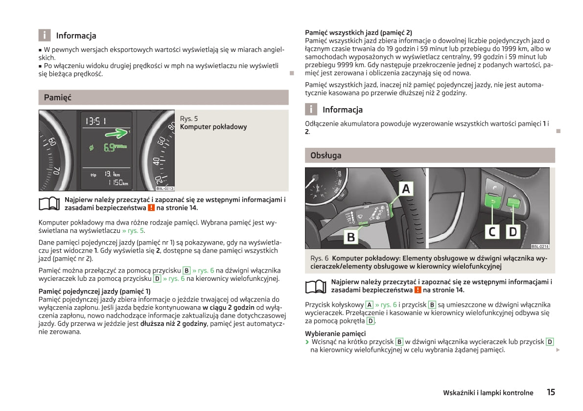 2012-2013 Skoda Yeti Owner's Manual | Polish