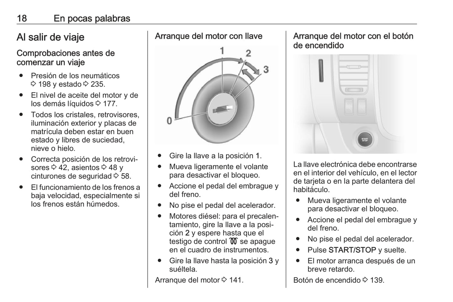 2018 Opel Vivaro Owner's Manual | Spanish