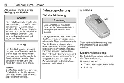 2018-2019 Opel Adam Owner's Manual | German