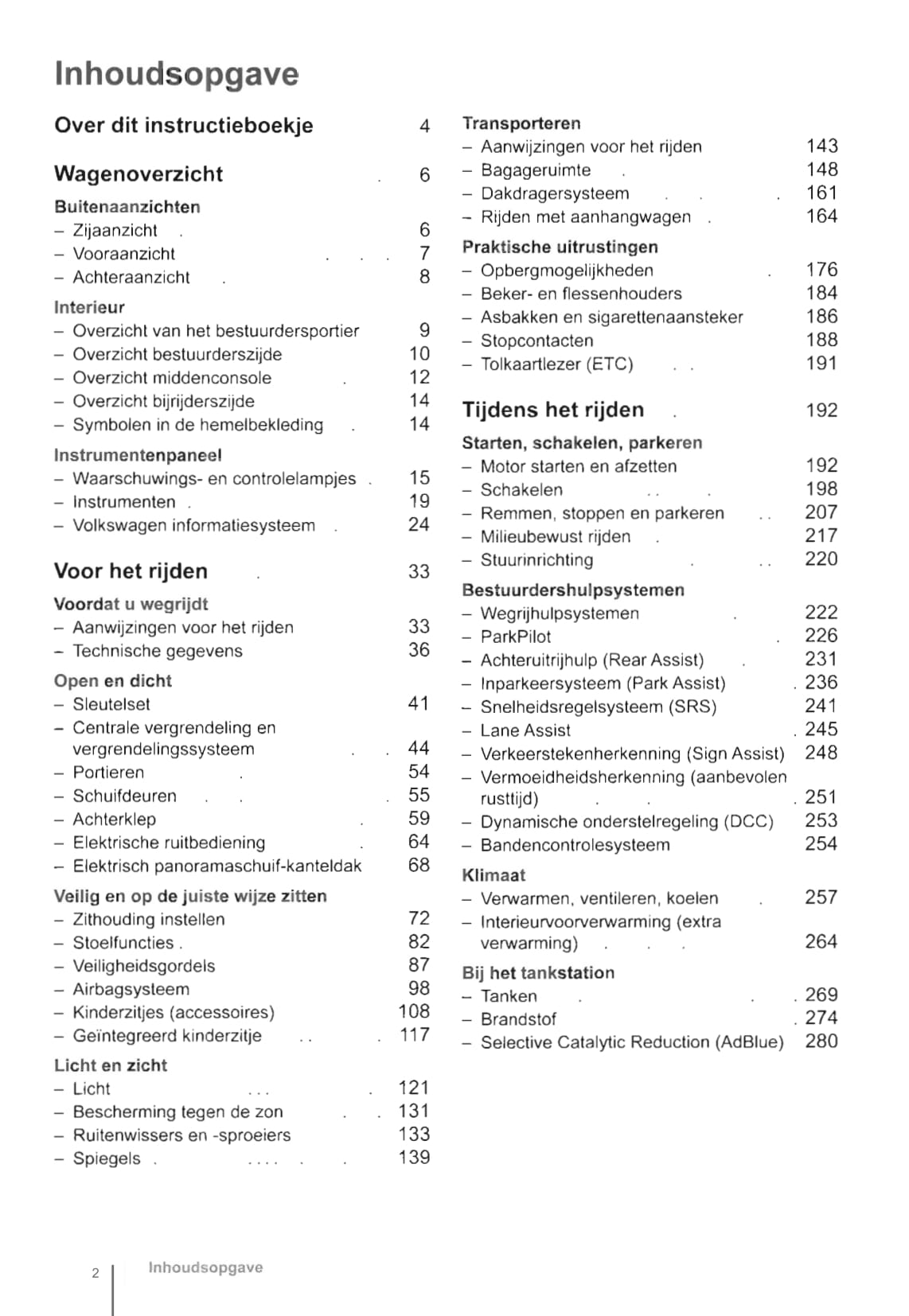 2010-2016 Volkswagen Sharan Owner's Manual | Dutch