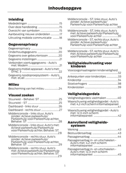 2020-2021 Ford Puma Owner's Manual | Dutch