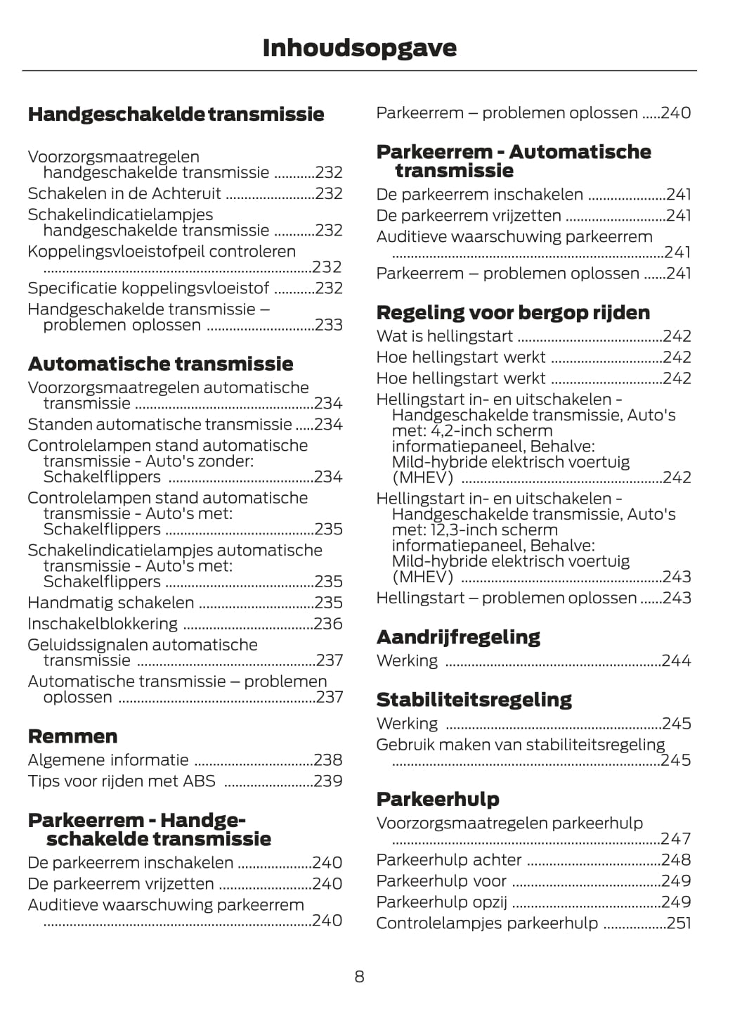 2020-2021 Ford Puma Owner's Manual | Dutch