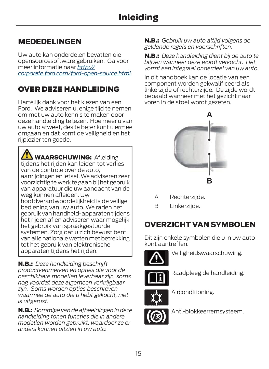 2020-2021 Ford Puma Owner's Manual | Dutch