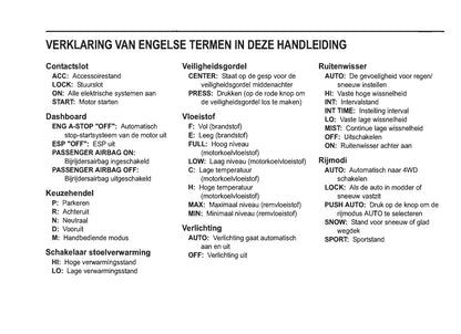 2020-2021 Suzuki Vitara Owner's Manual | Dutch