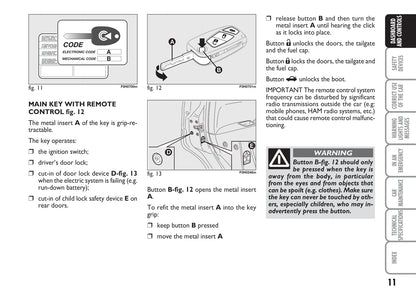 2008-2009 Fiat Idea Owner's Manual | English