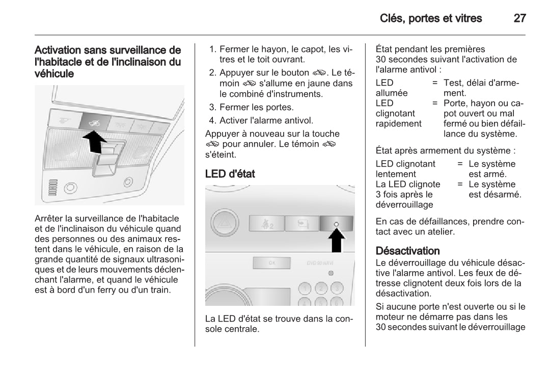 2010-2015 Opel Antara Manuel du propriétaire | Français