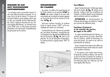 2004-2007 Alfa Romeo 156 Manuel du propriétaire | Français