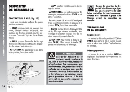 2004-2007 Alfa Romeo 156 Manuel du propriétaire | Français