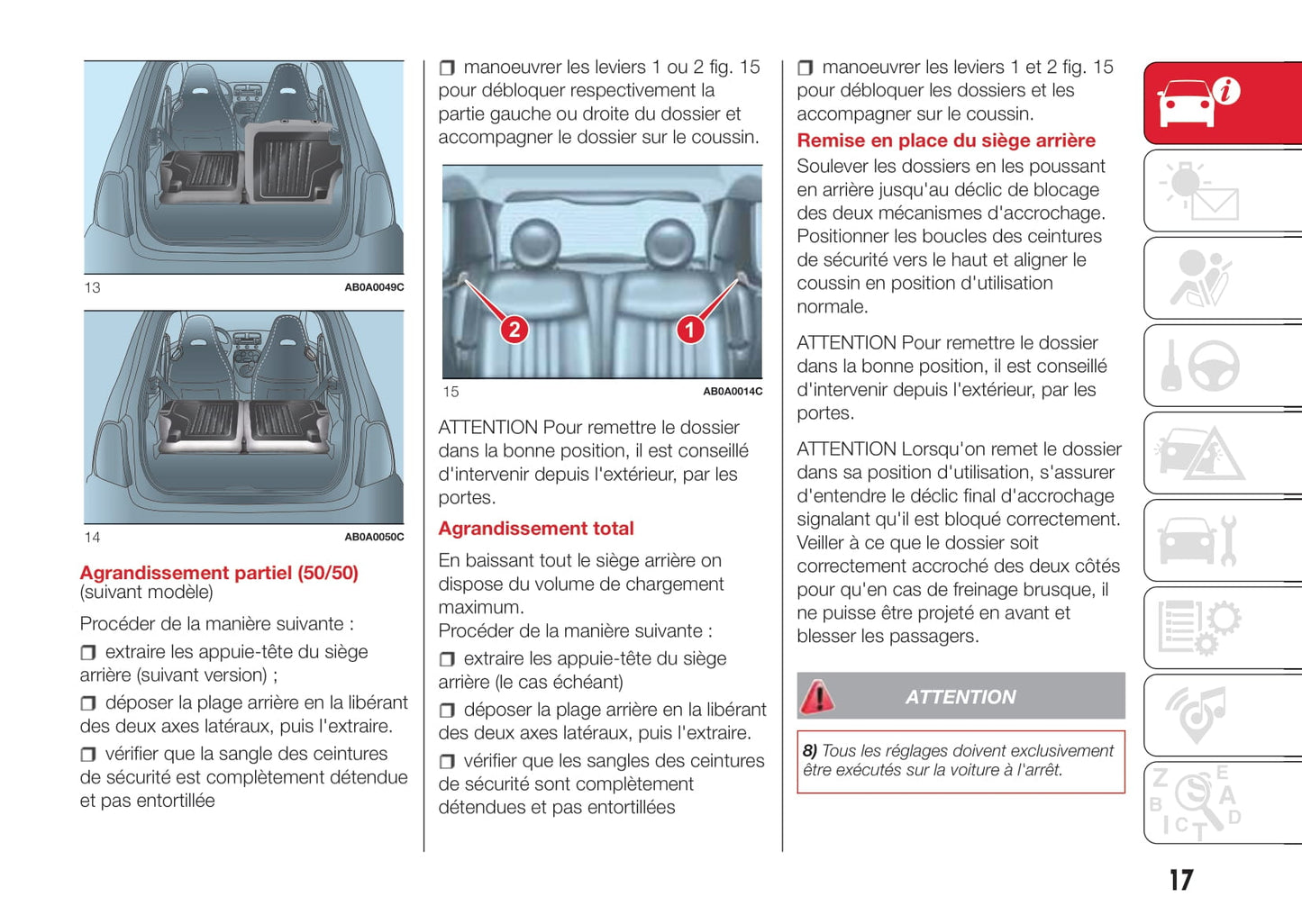 2016-2022 Abarth 595 Manuel du propriétaire | Français