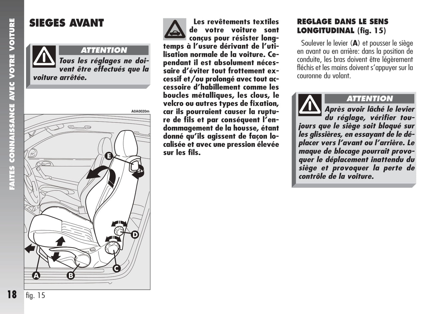 2007-2010 Alfa Romeo 147 Manuel du propriétaire | Français